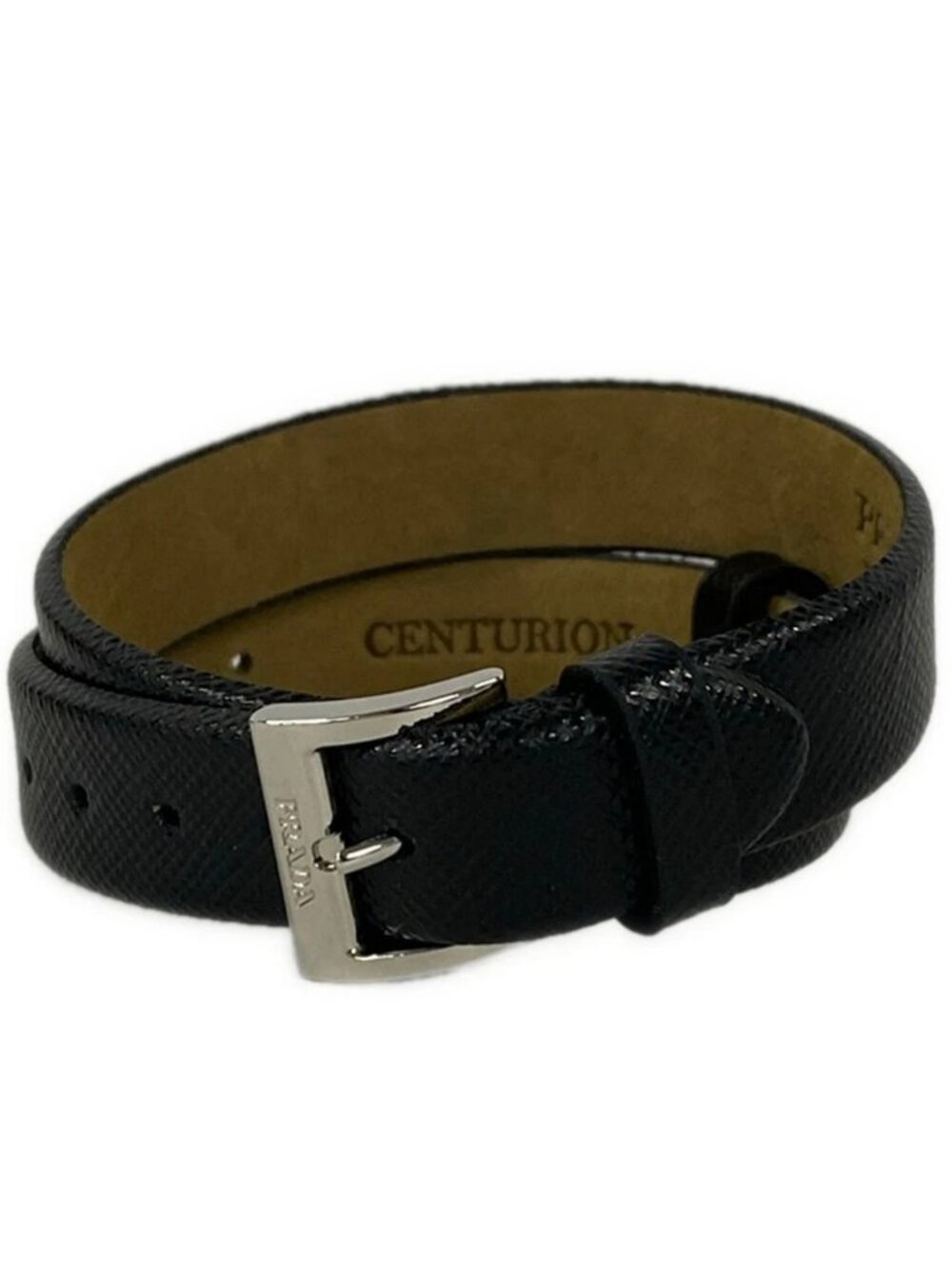 PRADA - Black Leather Bracelet